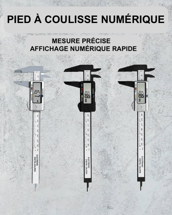 Pied à coulisse en plastique à affichage numérique, règle Vernier pour étudiant, outil de mesure de 0 à 150mm, 1 pièce - BRICOGARAGE