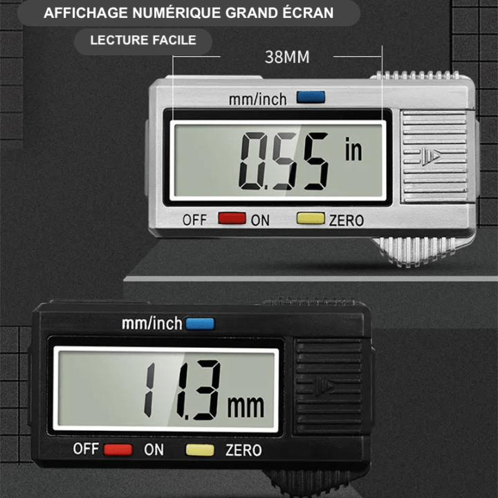 Pied à coulisse en plastique à affichage numérique, règle Vernier pour étudiant, outil de mesure de 0 à 150mm, 1 pièce - BRICOGARAGE