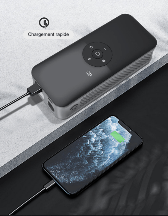 CARSUN - Pompe à Air Rechargeable, Compresseur Portable, Numérique, Sans Fil, pour Voiture, Vélo, Moto - BRICOGARAGE