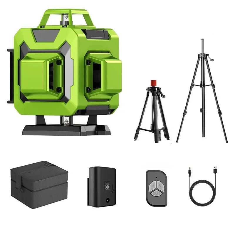 Niveau Laser Lfine 4D 16 Lignes avec trépied, Lignes Horizontales/Verticales Vertes 360° - BRICOGARAGE