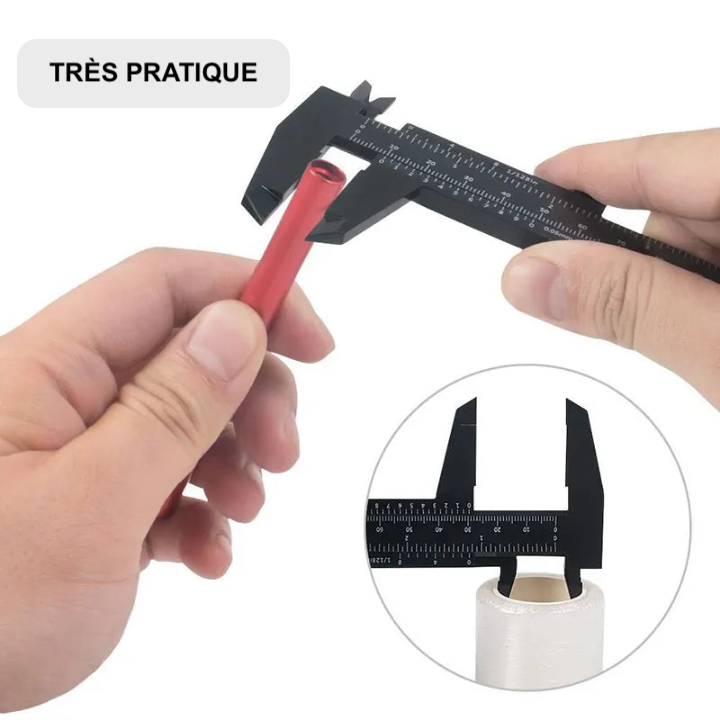 Pied à coulisse en plastique à affichage numérique, règle Vernier pour étudiant, outil de mesure de 0 à 150mm, 1 pièce