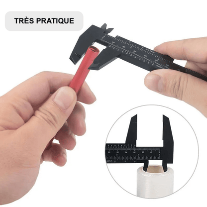 Pied à coulisse en plastique à affichage numérique, règle Vernier pour étudiant, outil de mesure de 0 à 150mm, 1 pièce - BRICOGARAGE