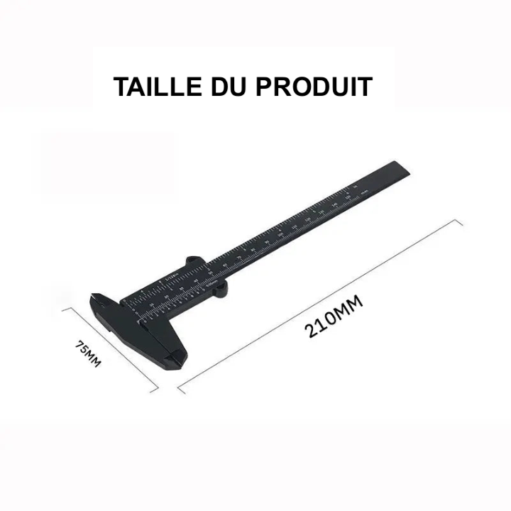 Pied à coulisse en plastique à affichage numérique, règle Vernier pour étudiant, outil de mesure de 0 à 150mm, 1 pièce