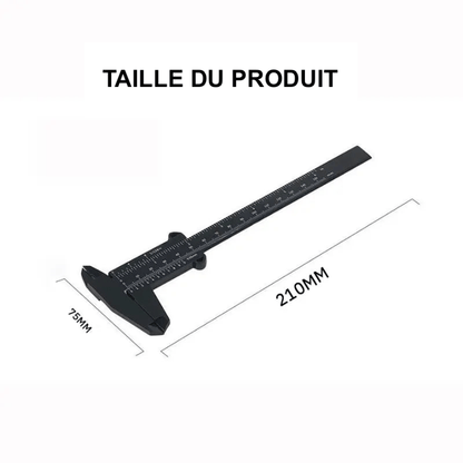 Pied à coulisse en plastique à affichage numérique, règle Vernier pour étudiant, outil de mesure de 0 à 150mm, 1 pièce - BRICOGARAGE