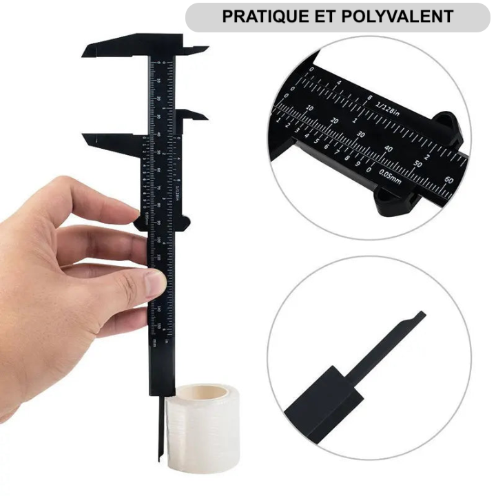 Pied à coulisse en plastique à affichage numérique, règle Vernier pour étudiant, outil de mesure de 0 à 150mm, 1 pièce