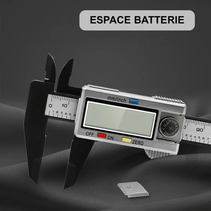 Pied à coulisse en plastique à affichage numérique, règle Vernier pour étudiant, outil de mesure de 0 à 150mm, 1 pièce - BRICOGARAGE