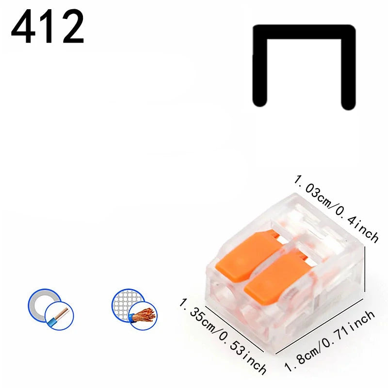 Connecteurs de fils de type universel orange, à languettes rabatables, équipement électrique, 250V, 32A, 10-75 pièces