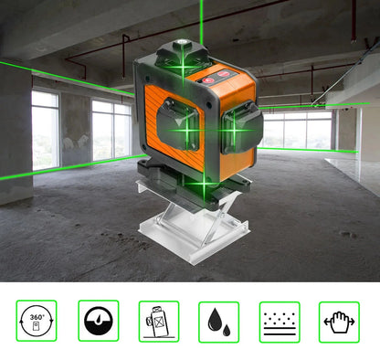 Niveau laser 4D 16 lignes , fonction auto - nivellement, télécommande et application smartphone de contrôle - BRICOGARAGE