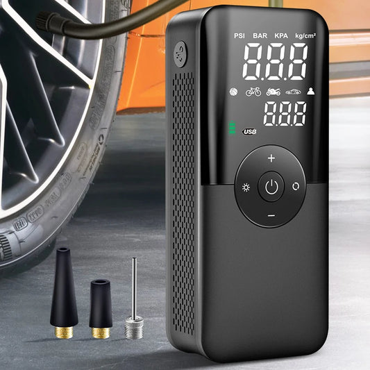 CARSUN-Pompe à Air Rechargeable, Compresseur Portable, Numérique, Sans Fil, pour Voiture, Vélo, Moto