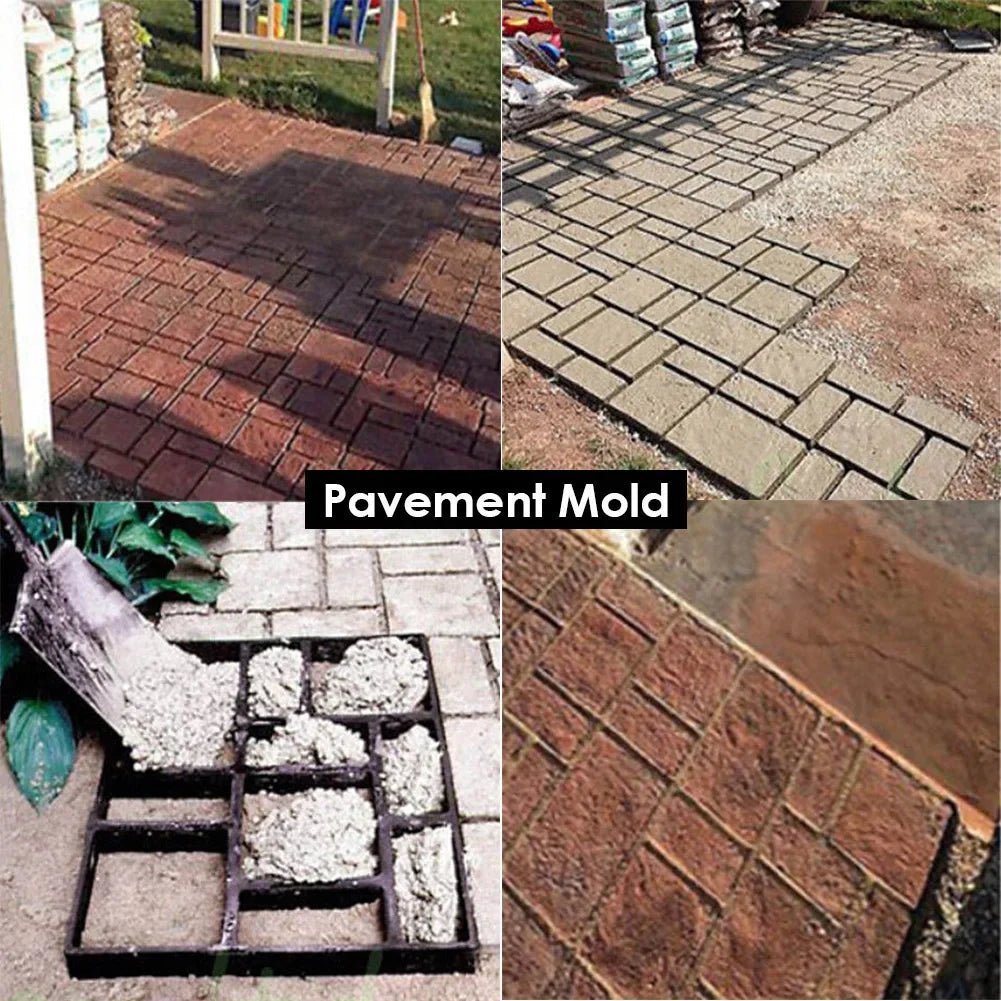 Moules à pavés réutilisable pour ciment béton, créations briques de pierre, créations d'allées de jardin, pavages divers - BRICOGARAGE