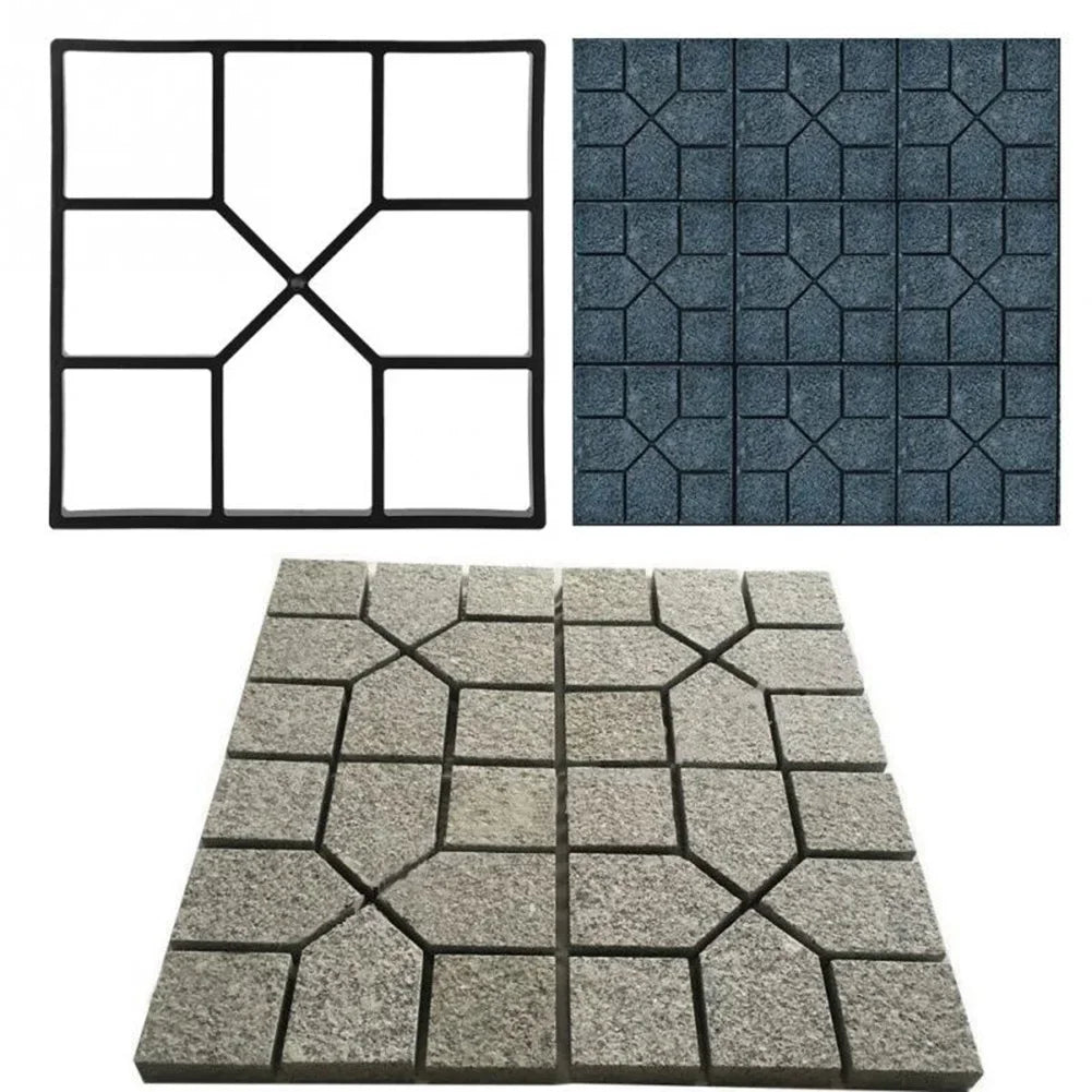 Moules à pavés réutilisable pour ciment béton, créations briques de pierre, créations d'allées de jardin, pavages divers - BRICOGARAGE