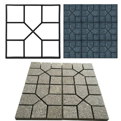 Moules à pavés réutilisable pour ciment béton, créations briques de pierre, créations d'allées de jardin, pavages divers - BRICOGARAGE