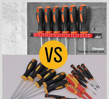 Porte - outil à main pour tournevis, rail en plastique, cintre avec clips de rangement, T1 pour couteau - BRICOGARAGE