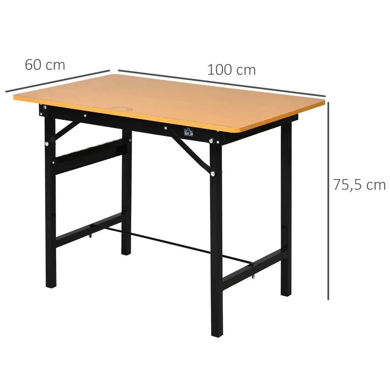 Établi pliable avec règle de transport, 100 x 60 x 75.5cm - BRICOGARAGE