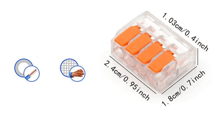 Connecteurs de fils de type universel orange, à languettes rabatables, équipement électrique, 250V, 32A, 10 - 75 pièces - BRICOGARAGE