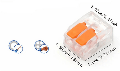 Connecteurs de fils de type universel orange, à languettes rabatables, équipement électrique, 250V, 32A, 10 - 75 pièces - BRICOGARAGE