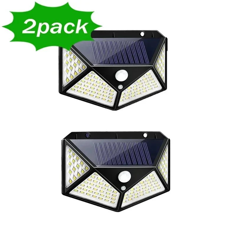 1/2/4 PIÈCES Nouvelles Lampes Solaires Applique Extérieure PIR Capteur De Mouvement 100LED