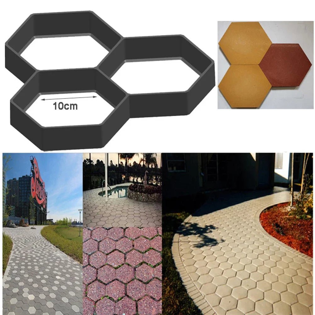 Moules à pavés réutilisable pour ciment béton, créations briques de pierre, créations d'allées de jardin, pavages divers - BRICOGARAGE