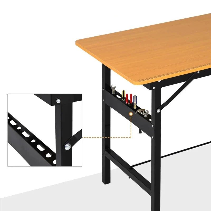 Établi pliable avec règle de transport, 100 x 60 x 75.5cm - BRICOGARAGE