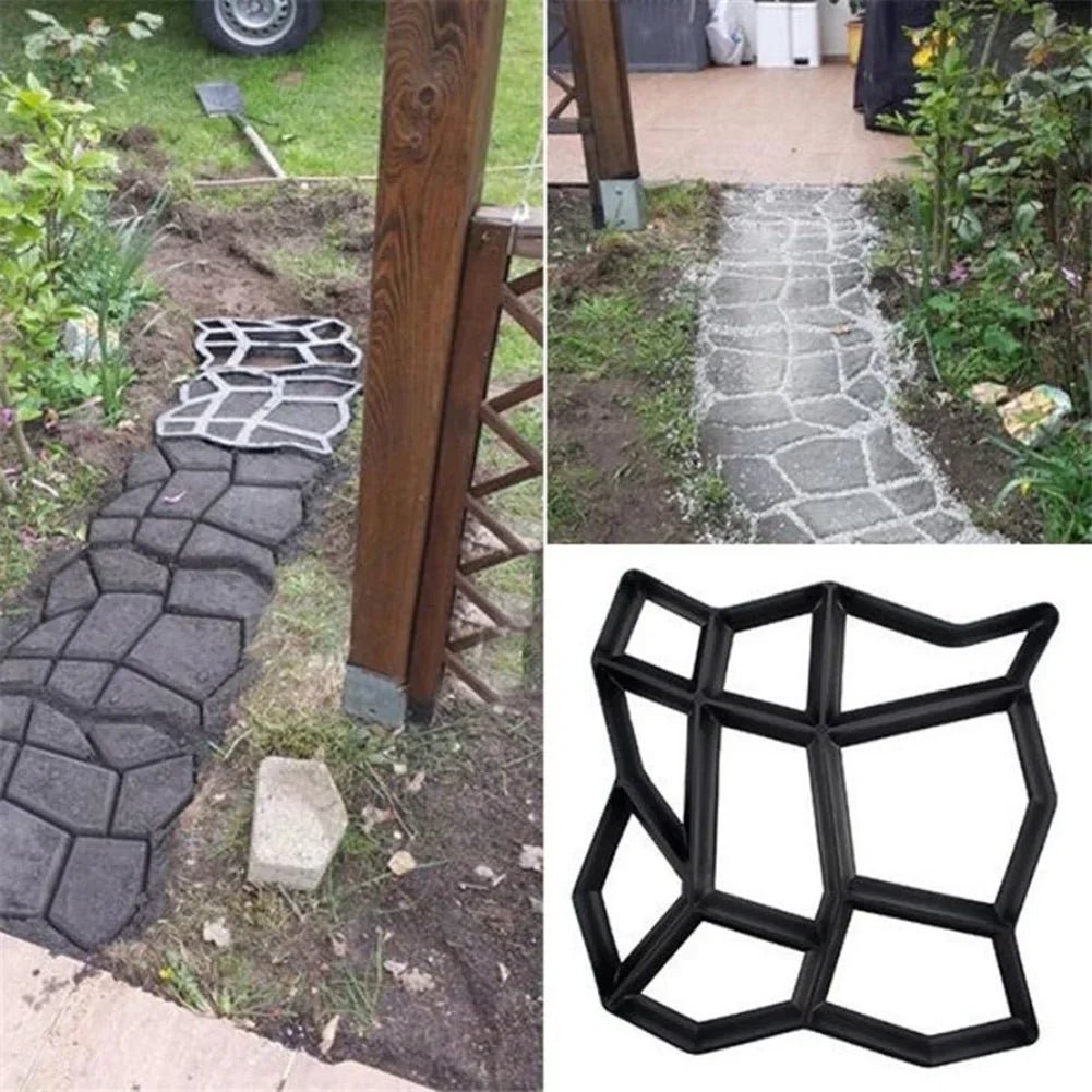 Moules à pavés réutilisable pour ciment béton, créations briques de pierre, créations d'allées de jardin, pavages divers - BRICOGARAGE