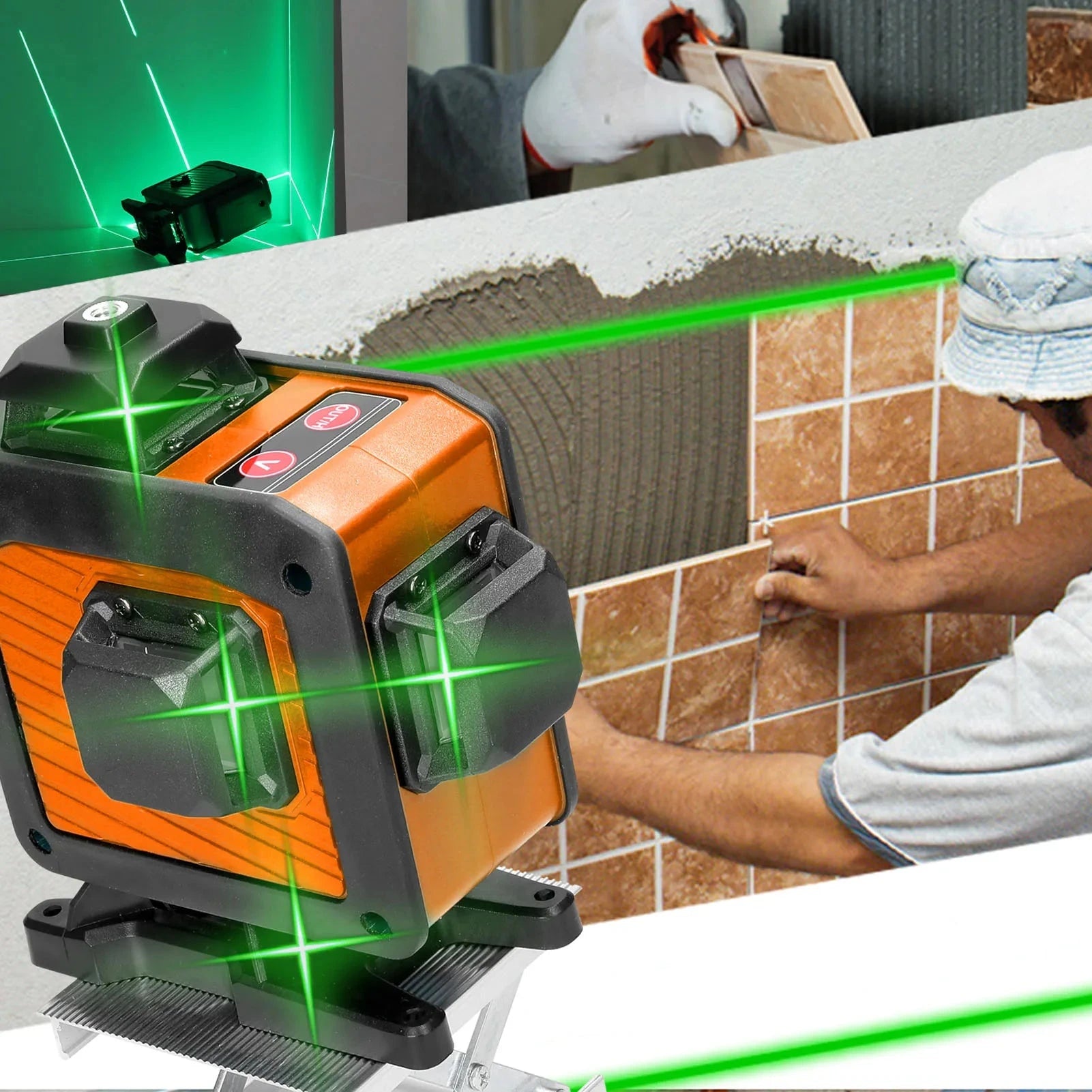 Niveau laser 4D 16 lignes , fonction auto - nivellement, télécommande et application smartphone de contrôle - BRICOGARAGE