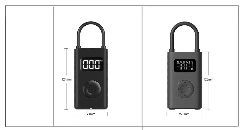 Xiaomi-Pompe à air électrique portable avec LED, gonfleur multi-outils, Xiaomi Ata Jia 2, mini compresseur d'air