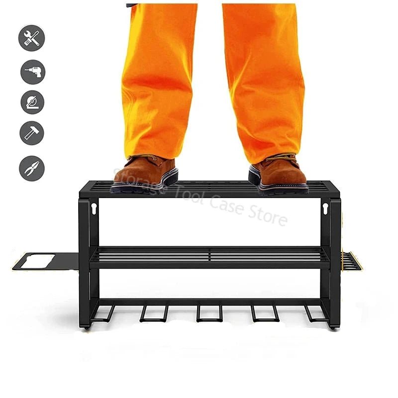 Support de rangement pour outils électriques, armoire à outils murale, porte - perceuse électrique, étagère à outils en métal lourd, support de rangement pour atelier et Garage - BRICOGARAGE
