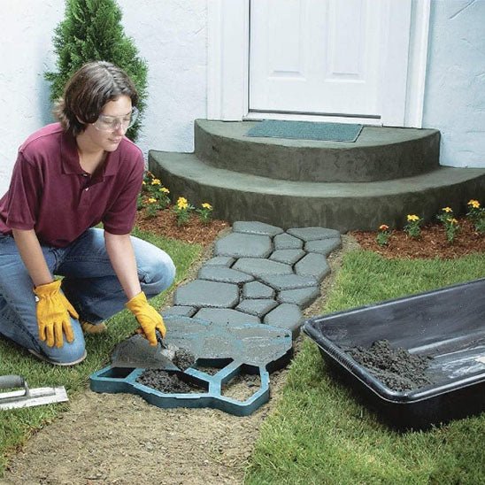 Moules à pavés réutilisable pour ciment béton, créations briques de pierre, créations d'allées de jardin, pavages divers - BRICOGARAGE