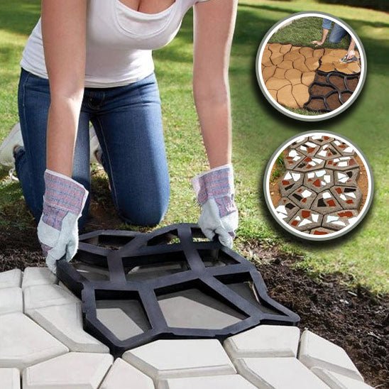 Moules à pavés réutilisable pour ciment béton, créations briques de pierre, créations d'allées de jardin, pavages divers - BRICOGARAGE