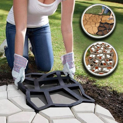 Moules à pavés réutilisable pour ciment béton, créations briques de pierre, créations d'allées de jardin, pavages divers - BRICOGARAGE