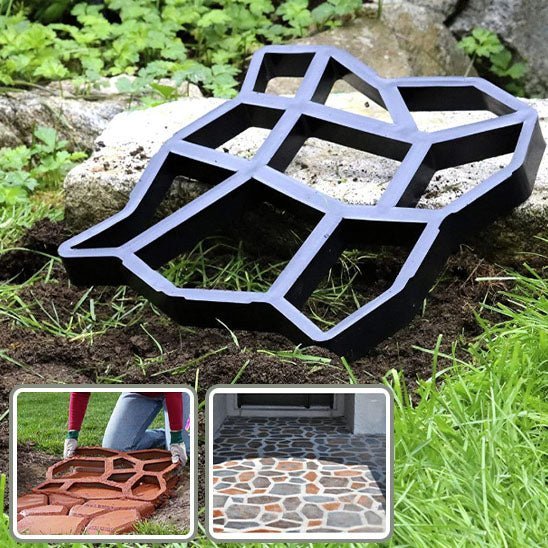 Moules à pavés réutilisable pour ciment béton, créations briques de pierre, créations d'allées de jardin, pavages divers - BRICOGARAGE